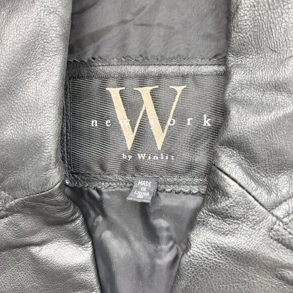 New York Full Leather Long Coat - Great Condition - Picture 4 of 4